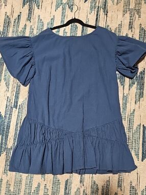 Free People Ruffle Hem Short Sleeve Dress